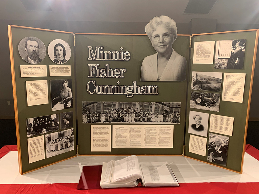 Minnie Fischer Cunningham display